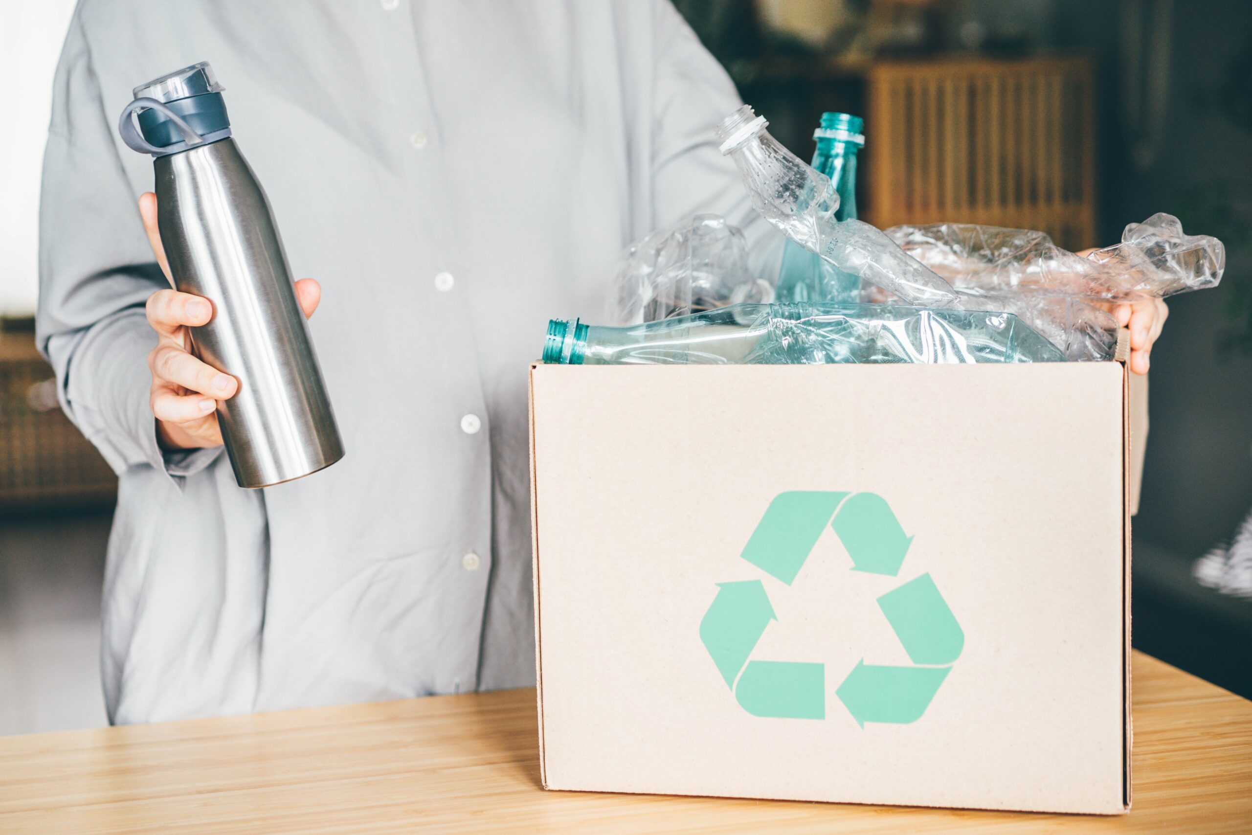 Recycling in Annapolis water bottle